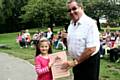 Dancer Emily Holmes collects her certificate from Councillor Peter Rush