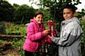 Natasha and Dane Bowers made a bird feeder at the activity day