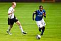 Helio Andre (right) races down the wing playing for Rochdale against Port Vale