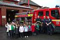 The children from Deeplish Community Primary School at Rochdale fire station