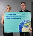 Verity Rowles, Head of Corporate Partnerships UNICEF UK with John Nuttall, Managing Director of The Co-operative Pharmacy