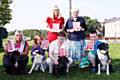 Local residents and dog walkers support the Foul Play campaign to show dog fouling the red card