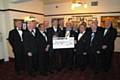 Heywood Rotarians presenting a cheque for Springhill Hospice