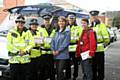 Chief Superintendent John O’Hare, Inspector Steve Clarke, PC Angela Bullock, PCSOs Alan Hall and Amanda Heathcote, Crime Reduction Adviser Jacqui Bell and Community Safety Officer Yvonne Pickering