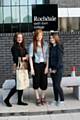 Friends Megan Porter, Alice Jones and Freya Buckley on their first day at the Rochdale Sixth Form College