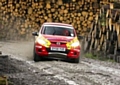 Joe Cruttenden and Chris Jones in the Rallyschool supported Mazda 2