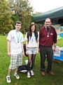 Ben and Abigail with their father and Home Instead owner, David Bradshaw