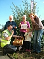 Bob Bevan, Rochdale Council town centre parks ranger, Derek Addy, local orchard planter, Carey Robinson, Rochdale Council and Pennine Edge Forest co-ordinator, Kathryn Taylor and Megan Robey.