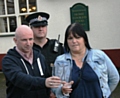 Emma’s partner Michael Shepherd with Inspector Steve Clarke and Emma’s mother Diane O’Kane