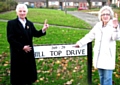 Councillor Pat Colclough with Hill Top Drive resident Lilian Buckley

 

