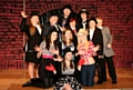 Some of the Guys and Dolls cast in dress rehearsals