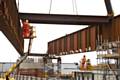 Engineers building the Metrolink line to Rochdale have installed a 52 metre long viaduct in the town