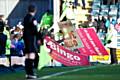 Rochdale 2 - 1 Sheffield Wednesday<br />Wednesday vandals ripping down advertising boards, injuring some of their own supporters in the process!