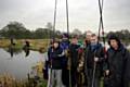 Young people with Andrew Poinen (Groundwork) and Gary Leigh (Absolute Angling)