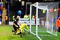 Tranmere Rovers 1 - 1 Rochdale<br />Gary Jones peels away in celebration having beaten Warner in the Tranmere goal to score a last gasp equaliser for Dale