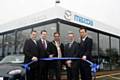 The Mayor of Rochdale with RRG Mazda staff cutting the ribbon at the Rochdale store on Kingsway