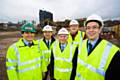 Construction has started in Rochdale town centre. Richard McAlpine, Councillor Greg Couzens, Councillor Ashley Dearnley, Councillor Irene Davidson and Council Leader Colin Lambert