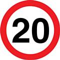 20mph road sign