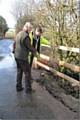 Councillor Ann Metcalfe inspecting the site with a Highways Officer