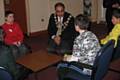 The Mayor of Rochdale, Councillor Zulfiqar Ali, talks to young people about the Strengthening Families Programme
