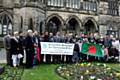 Bangladeshis attended the Bangladesh Flag raising outside Rochdale Town Hall.   