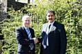 The Leader of the Conservative party, Councillor Ashley Dearnley with Councillor Shah Wazir