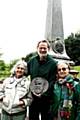 A monumental moment for the Broadfield Park Friends’ Group (L-R) Neta Smart, Tony Smart and Ann Beasley