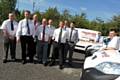 Regenda’s new property services team with the branded vans
