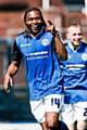 Rochdale 2 - 2 Peterborough United<br />Jean Louis Akpa-Akpro salutes the crowd having scored Dale's opener within 13 seconds!