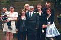 Nigel and Gail Lindley with their family on their wedding day