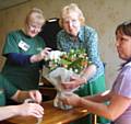 Tenants at the Fieldway scheme watched a demonstration by Fresh 'n’ Fruity after which they had the opportunity to make their own hand tied fresh flower arrangement
