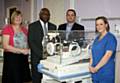 Neonatal Unit Manager Lynn Bowe, Dr Olubusola Amu, Lead Nurse Ian Yates and Staff Nurse Carly Shaw