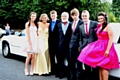 Sam Davies (centre) with his friends<br/>St Cuthbert's RC School Prom 2011