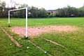 The condition a football pitch in Norden was left in recently by youths. 
