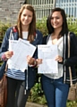 Dana Hopper and Katherine McCallion celebrating their results