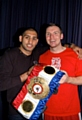 Amir Khan with Fire-fighter Stuart Brown
