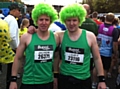 Andrew and Laurie Ellis at the start of the Great North Run