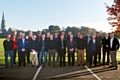 Former Rochdale Boys Grammar School (latterly Balderstone School) pupils gather at the soon to be demolished school for the last time