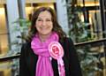 Labour Euro MP, Arlene McCarthy backing the fight against breast cancer by taking part in Breast Cancer Campaign’s award winning fundraiser, Wear it Pink Day