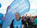 Natalie White after completing Great North Run for Action on Hearing Loss