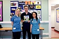 Cadets Jade Williams and Stacy Johnson with Craig Harrison, Cadet Tutor from the Pennine Acute Trust