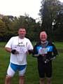 Mike Knowles, aftersales manager from RRG Rochdale and Jonathon Taylor, general manager at RRG Oldham in a sponsored bike ride to help raise vital funds for BBC Children in Need