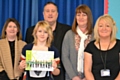 Debbie Marsden, Teaching Assistant, Katie Wareing, Business Administration apprentice, Mark Kenyon Head Teacher , Judith Pratt Teaching Assistant and Marie Waterman Teaching Assistant