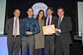 David Taylor, Director of Contract Services at GMWDA; Sheridan Hilton, Waste Prevention Manager at Viridor Laing (Greater Manchester) Ltd; Julia Bradbury who presented the awards; Councillor Neil Swannick, Chair of GMWDA and Kevin Merton of Epic Media Group