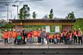 The Disability Design Reference Group with staff from Transport for Greater Manchester, pictured at the Monsall stop on the Metrolink line to Oldham Mumps