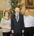 Moira Richardson, Mayor, Councillor Jim Gartside, Eugene Wilson 