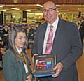 Poppy Lee from Wardle High School and RMBC Skills Team member Andy Turner 