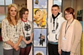 Art teacher Stephanie Green with  students Maryanne Royle, Lewis Parkinson and Kayleigh Scullian 