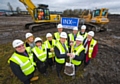 Councillor Peter Rush, Councillor Jacqui Beswick, Julie Evans (Rochdale Development Agency), Mayoress Gillian Brown, Jonathan Ellaby INX Vice President, Rick Clendenning INX President (USA), Councillor Peter Williams, Mayor Councillor Alan Godson, Paul Fox Factory Manager and Peter Tresadern Managing Director