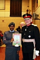 The Lord Lieutenant with second runner up  Cadet Rehema Musa from 1263 (Rochdale) Squadron Air Training Cadets who raised £912.46